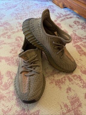 adidas Yeezy Boost Style Brown Knit Athletic Shoes